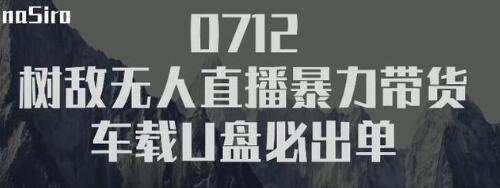 树敌‮习研‬社抖音无人直播暴力带货车载U盘必出单，单号单日产出300纯利润-第一资源库