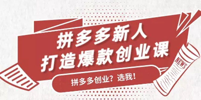 拼多多新人打造爆款创业课：快速引流持续出单，适用于所有新人-第一资源库