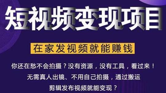 在家也能操作的短视频赚钱项目，无需真人，不用拍摄，纯搬运月入2到5万-第一资源库