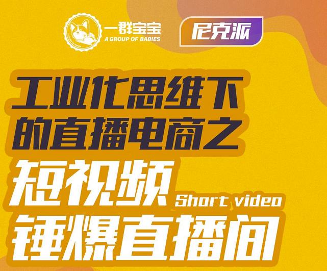 尼克派·工业化思维下的直播电商之短视频锤爆直播间，听话照做执行爆单-第一资源库