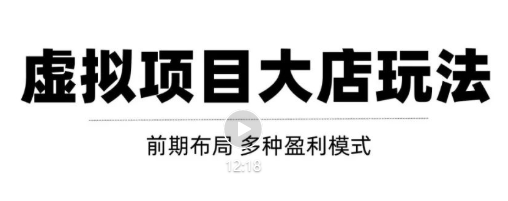 虚拟项目月入几万大店玩法分享，多店操作利润倍增（快速起店盈利）-第一资源库