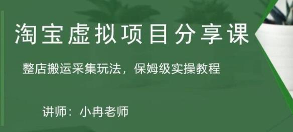 淘宝虚拟整店搬运采集玩法分享课：整店搬运采集玩法，保姆级实操教程-第一资源库