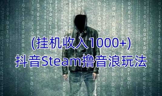 抖音Steam撸音浪玩法，挂机一天收入1000+不露脸 不说话 不封号 社恐人群福音-第一资源库