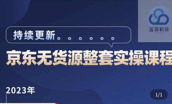 蓝七·2023京东店群整套实操视频教程，京东无货源整套操作流程大总结，减少信息差，有效做店发展-第一资源库