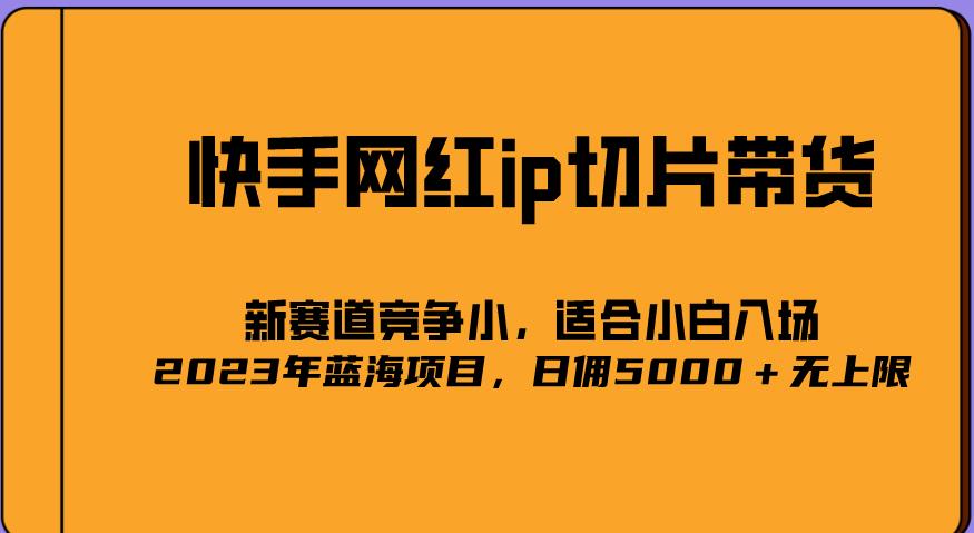 2023爆火的快手网红IP切片，号称日佣5000＋的蓝海项目，二驴的独家授权-第一资源库