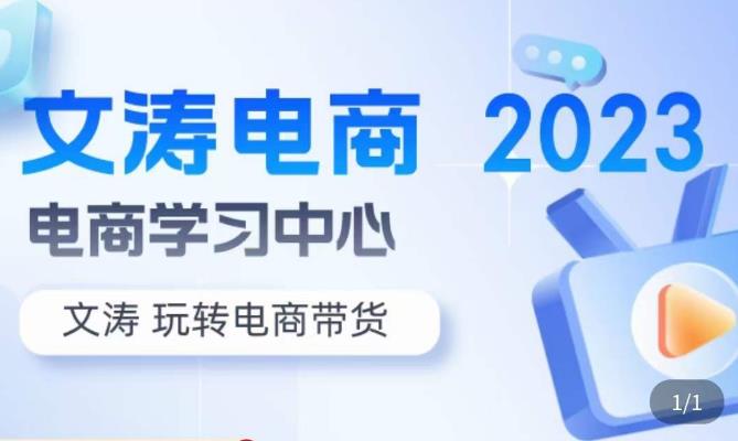 文涛电商·7天零基础自然流起号，​快速掌握店铺运营的核心玩法，突破自然展现量，玩转直播带货-第一资源库