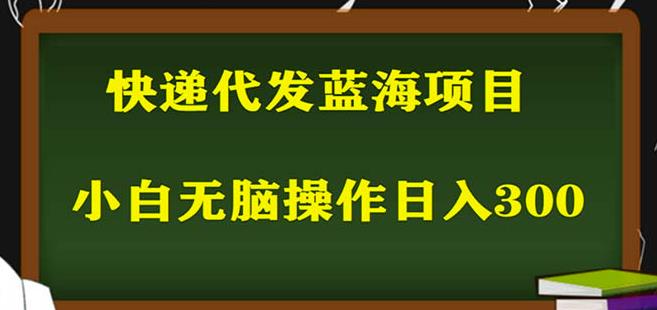 2023最新蓝海快递代发项目，小白零成本照抄也能日入300+-第一资源库