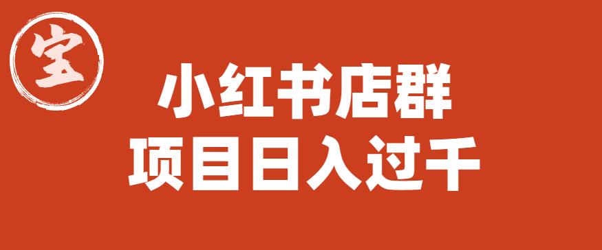 宝哥小红书店群项目，日入过千（图文教程）【揭秘】-第一资源库