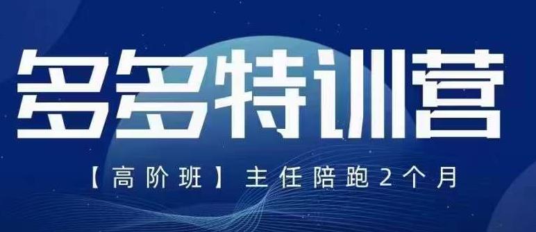 纪主任·5月最新多多特训营高阶班，玩法落地实操，多多全掌握-第一资源库