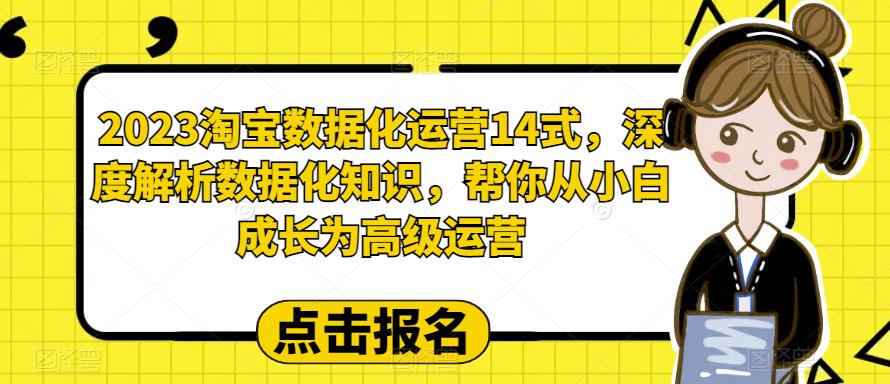 2023淘宝数据化运营14式，深度解析数据化知识，帮你从小白成长为高级运营-第一资源库