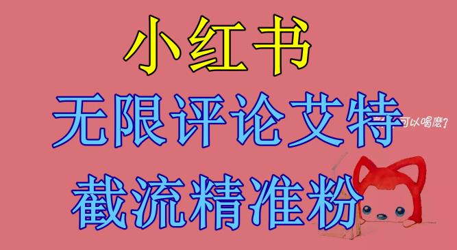 小红书无限评论艾特截流精准粉（软件+教程）-第一资源库