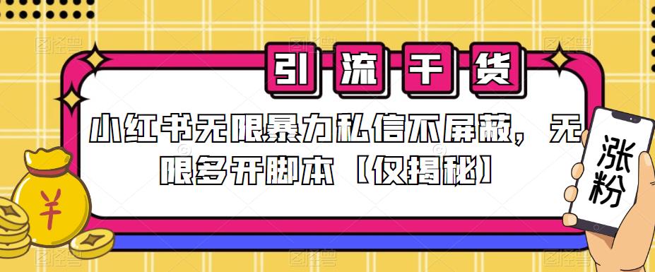 小红书无限暴力私信不屏蔽，无限多开脚本【仅揭秘】-第一资源库