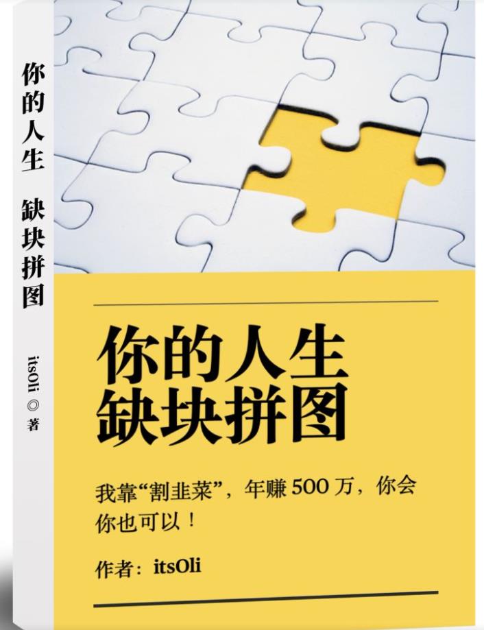 某高赞电子书《你的人生，缺块拼图——我靠“割韭菜”，年赚500万，你会你也可以》-第一资源库