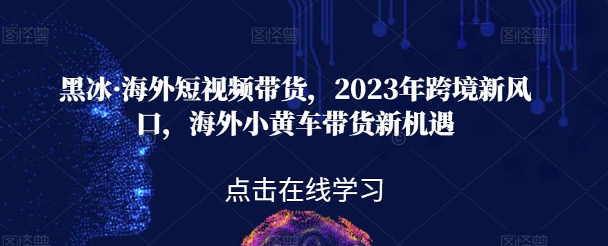 黑冰·海外短视频带货，2023年跨境新风口，海外小黄车带货新机遇-第一资源库