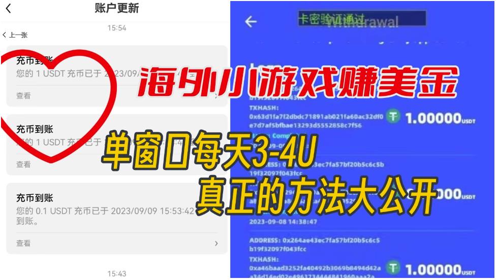 海外小游戏美金项目真正可以达到3-4U单窗口的方法，单台电脑收入300+【揭秘】-第一资源库