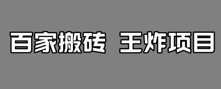 百家最新搬运玩法，单号月入5000+【揭秘】-第一资源库