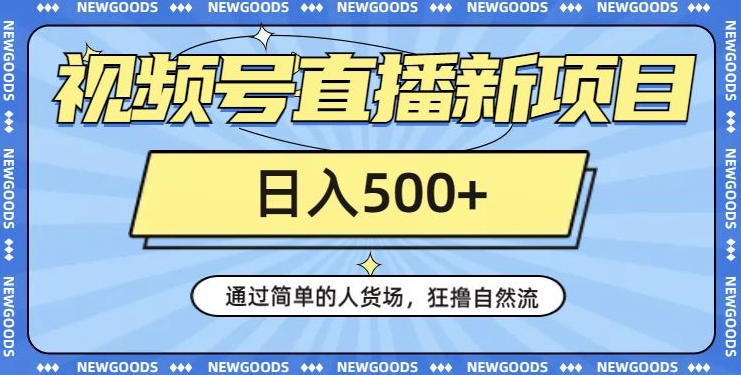 视频号直播新项目，通过简单的人货场，狂撸自然流，日入500+【260G资料】-第一资源库