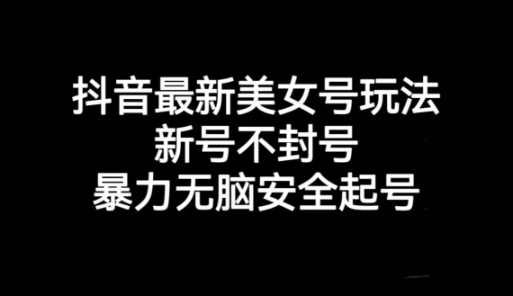 抖音最新美女号玩法，新号不封号，暴力无脑安全起号【揭秘】-第一资源库