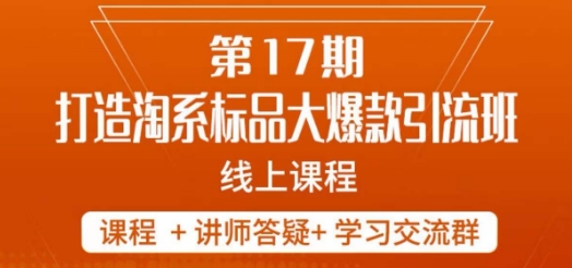 南掌柜-第17期打造淘系标品大爆款，5天线上课-第一资源库