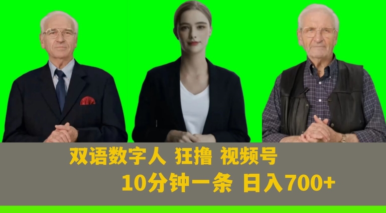 Ai生成双语数字人狂撸视频号，日入700+内附251G素材【揭秘】-第一资源库