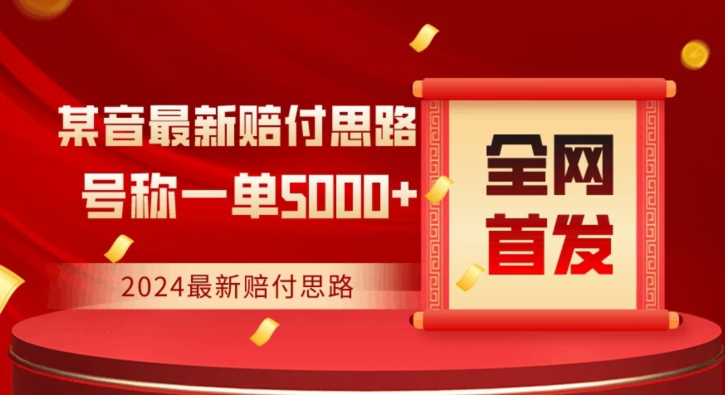 全网首发，2024最新抖音赔付项目，号称一单5000+保姆级拆解【仅揭秘】-第一资源库