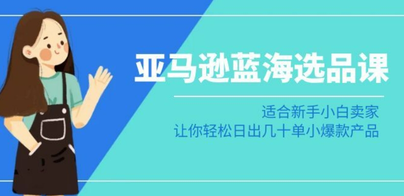 亚马逊-蓝海选品课：适合新手小白卖家，让你轻松日出几十单小爆款产品-第一资源库